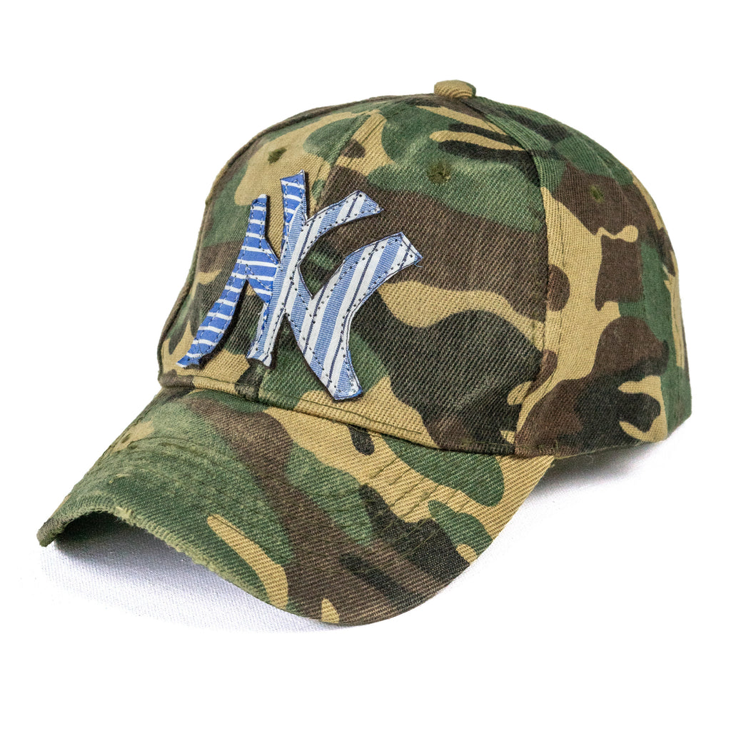 DIY Applique hat NYC camo 1