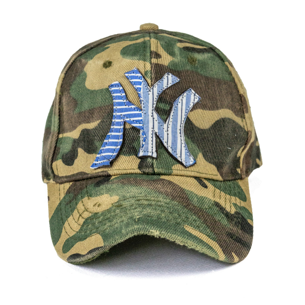 DIY Applique hat NYC camo 1