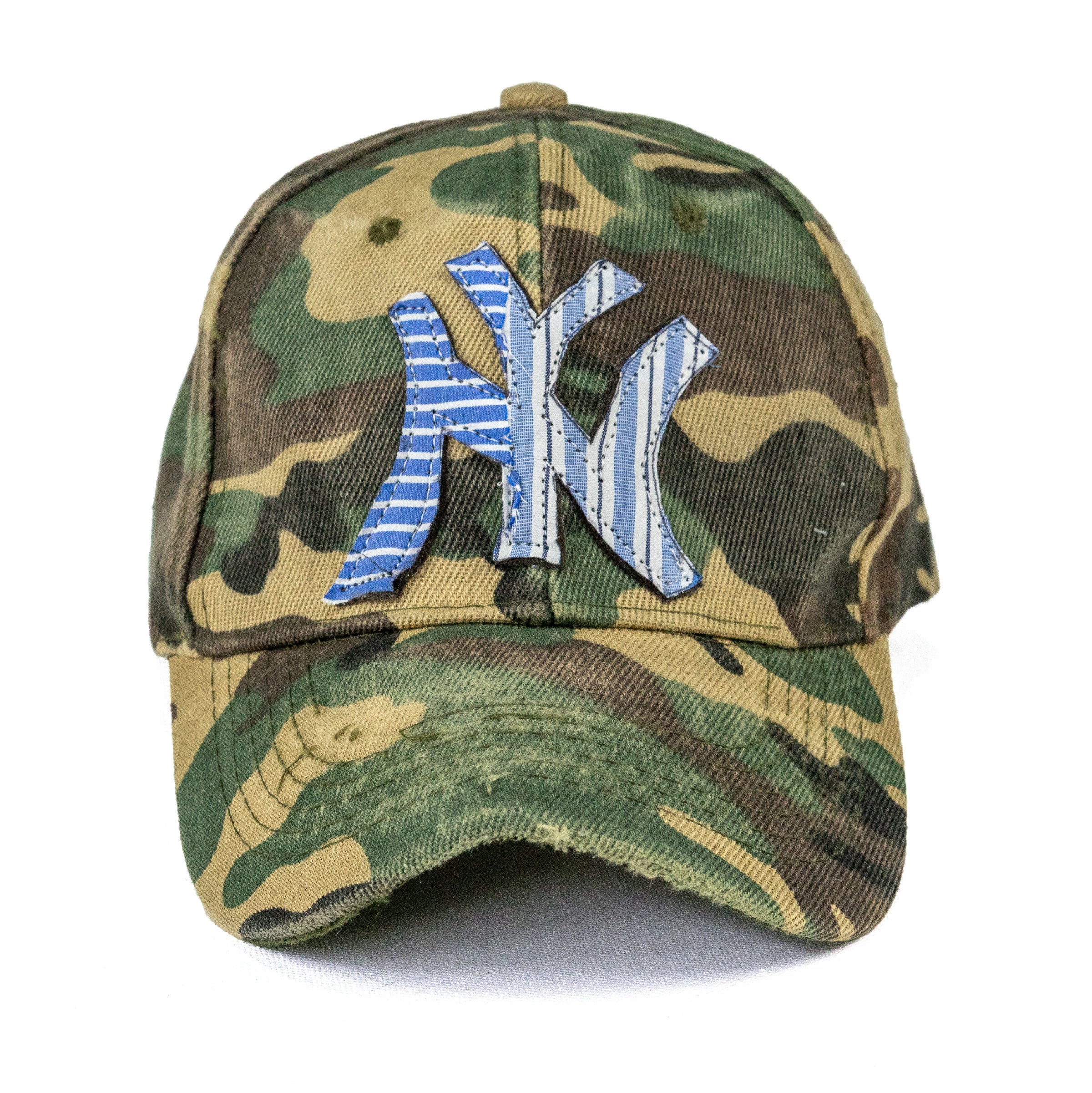 DIY Applique hat NYC camo 1