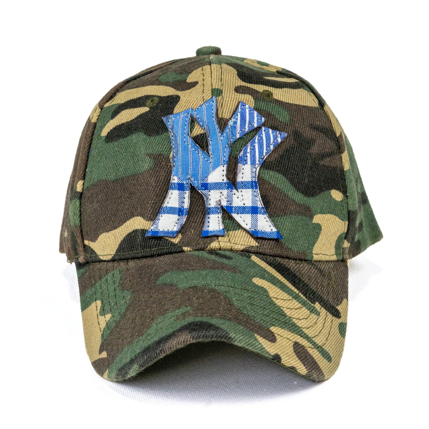 DIY Applique hat NYC camo 2