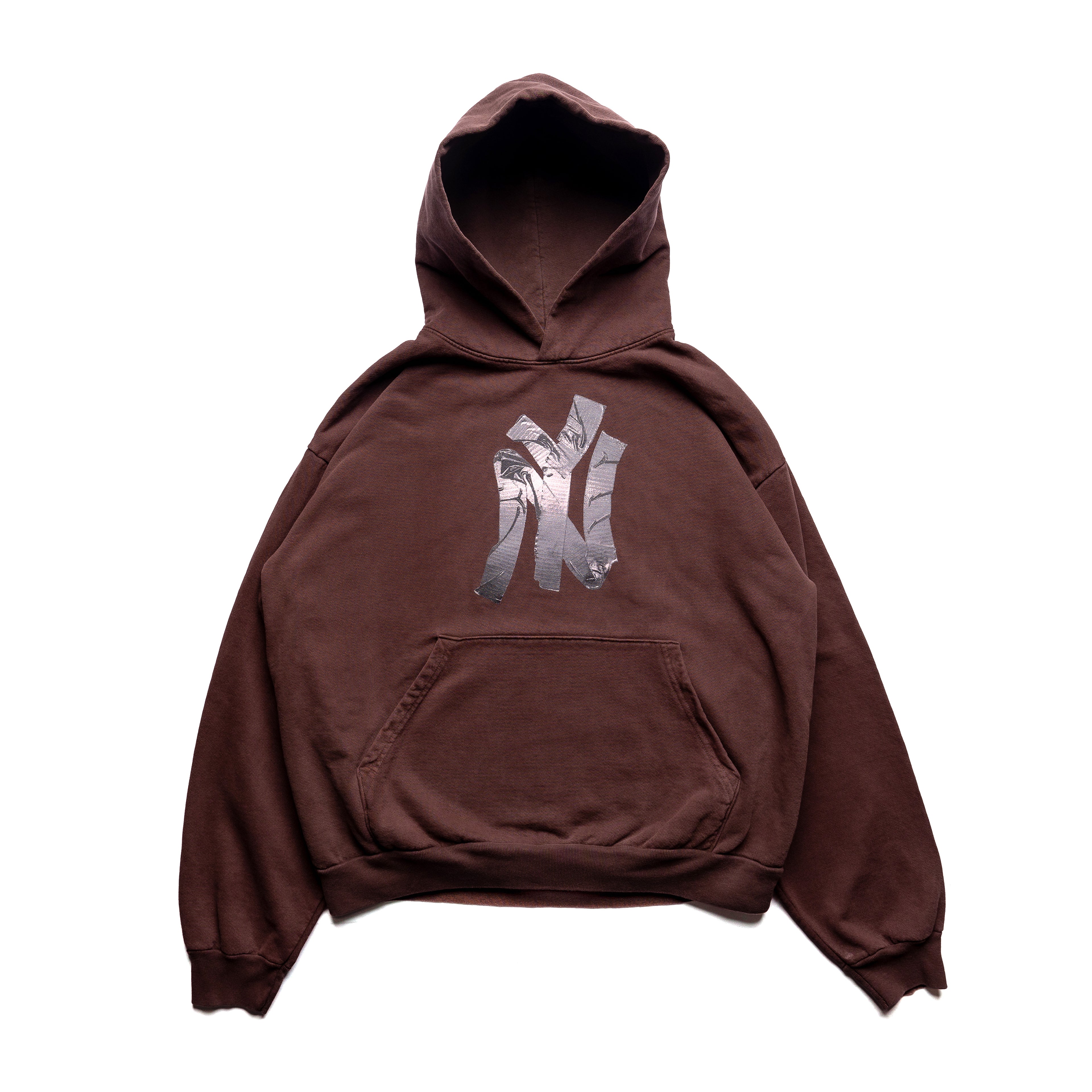NY duct tape hoodie (brown)
