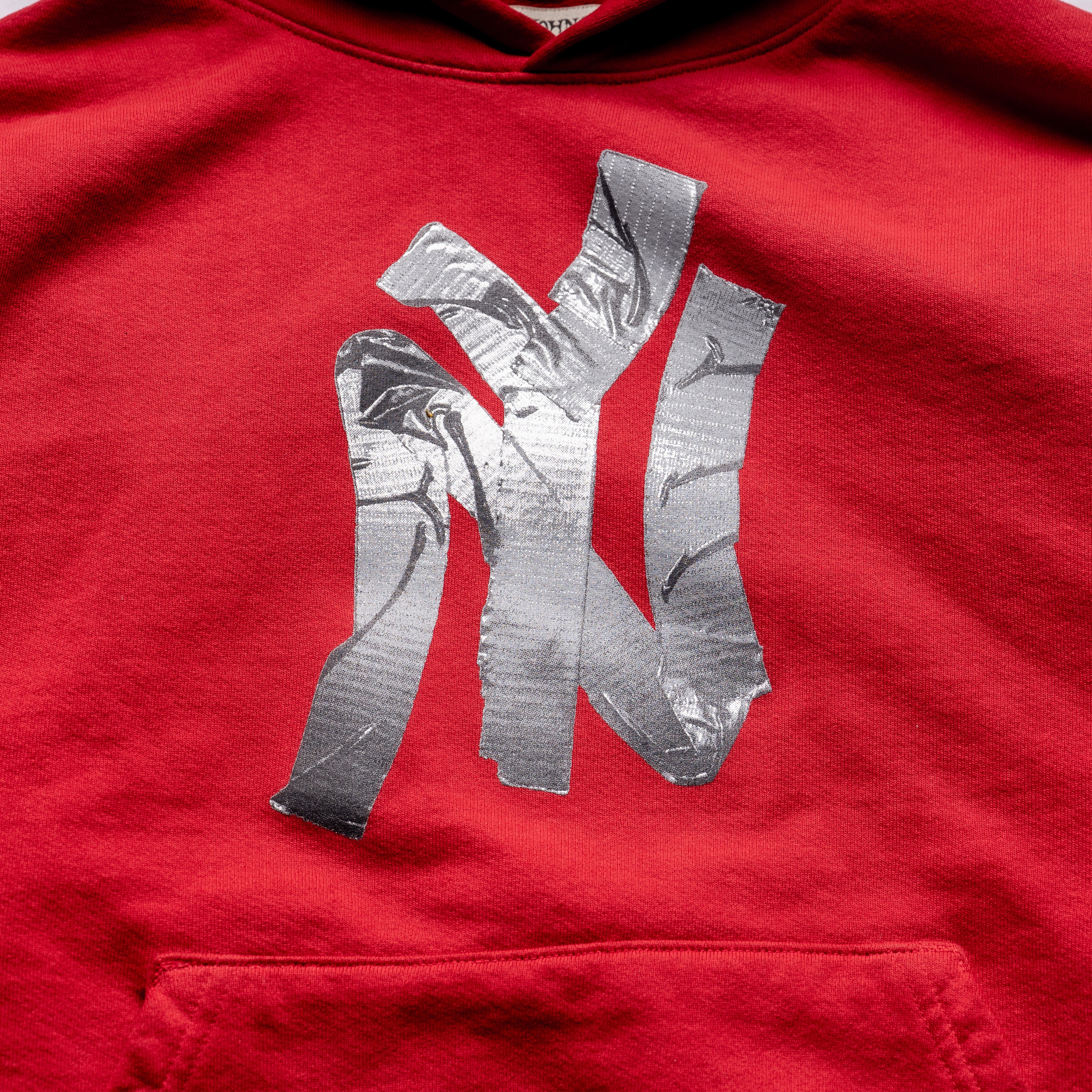 NY duct tape hoodie (red)
