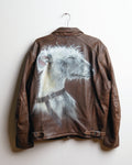 Borzoi painted leather
