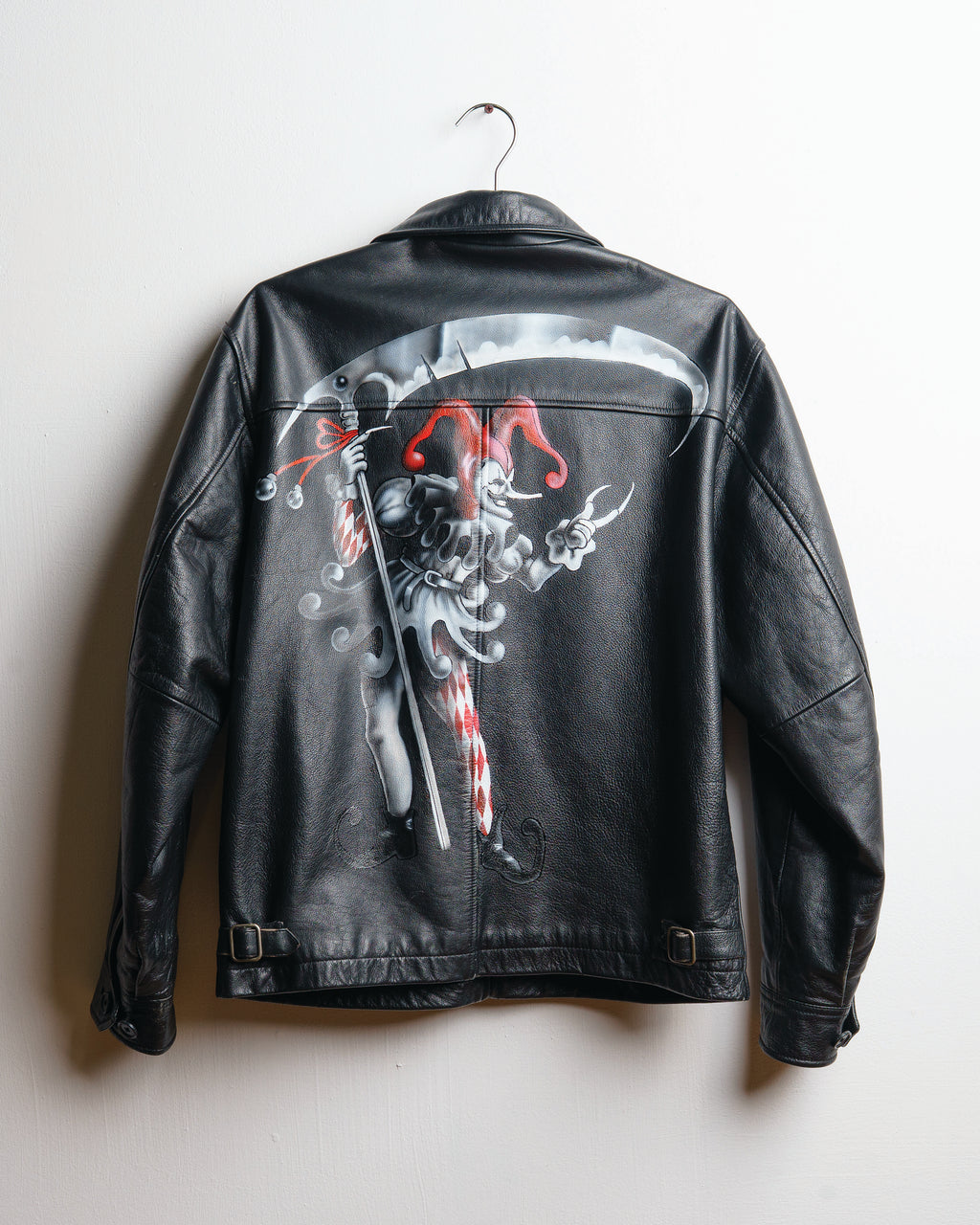 Reaper painted leather jacket